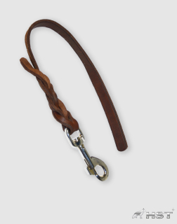 Kožené vodítko zaplétané bez poutka 40 cm